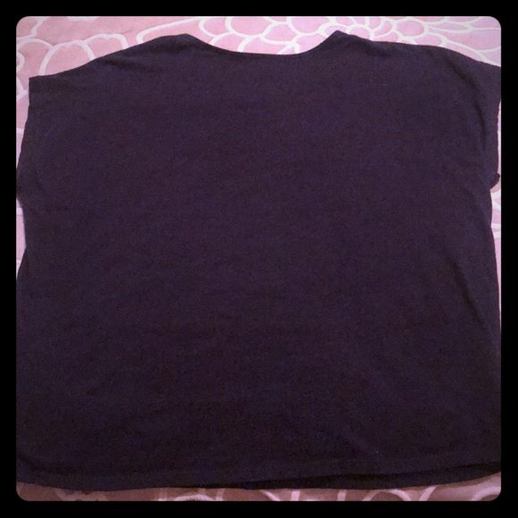 Beaded navy blue Forever 21 shirt - Picture 3 of 5